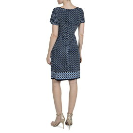 ロビービー レディース ワンピース トップス Women's Border-Print Sarong Dress Navy/blue