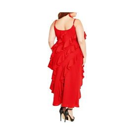 シティーシック レディース ワンピース トップス Plus Size Waverly Dress Fiery red