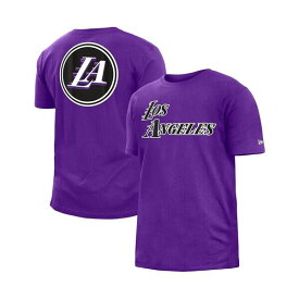 ニューエラ レディース Tシャツ トップス Men's Purple Los Angeles Lakers 2022/23 City Edition Brushed Jersey T-shirt Purple