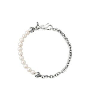 �G�}�j���G�� �r�R�b�L �����Y �u���X���b�g�E�o���O���E�A���N���b�g �A�N�Z�T���[ Pearl half-chain bracelet Silver