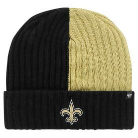 フォーティーセブン メンズ 帽子 アクセサリー New Orleans Saints '47 Fracture Cuffed Knit Hat Black