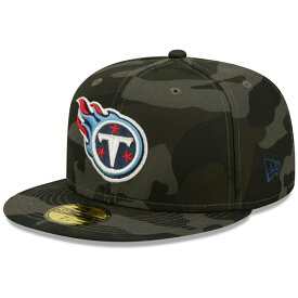 ニューエラ メンズ 帽子 アクセサリー Tennessee Titans New Era Camo 59FIFTY Fitted Hat Black