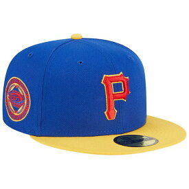 ニューエラ メンズ 帽子 アクセサリー Pittsburgh Pirates New Era Empire 59FIFTY Fitted Hat Royal/Yellow