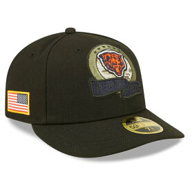 ニューエラ メンズ 帽子 アクセサリー Chicago Bears New Era 2022 Salute To Service Low Profile 59FIFTY Fitted Hat Black