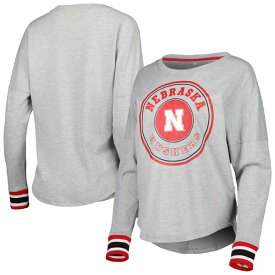 コロシアム レディース Tシャツ トップス Nebraska Huskers Colosseum Women's Andy Long Sleeve TShirt Heathered Gray