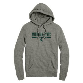 リーグカレッジエイトウェア メンズ パーカー・スウェットシャツ アウター Michigan State Spartans League Collegiate Wear Heritage TriBlend Pullover Hoodie Heather Gray