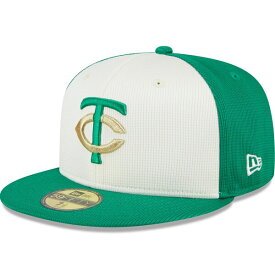 ニューエラ メンズ 帽子 アクセサリー Minnesota Twins New Era 2024 St. Patrick's Day 59FIFTY Fitted Hat White/Green