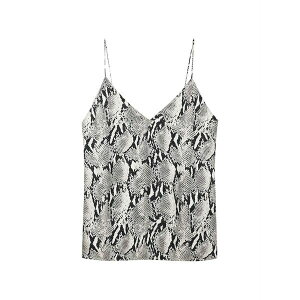 �A�j�[�r�� ���f�B�[�X �J�b�g�\�[ �g�b�v�X Python v-neck top White