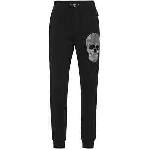 �t�B���b�v�v���C�� �����Y �J�W���A���p���c �{�g���X Rhinestone-embellished skull joggers Black