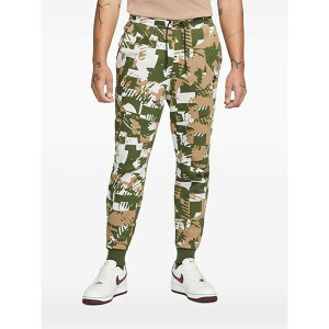 �i�C�L �����Y �J�W���A���p���c �{�g���X Tech fleece all-over print track pants Green