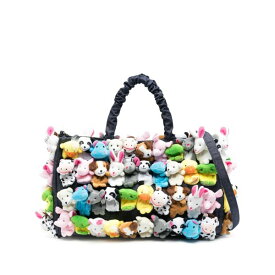 ラ ミラネーザ レディース トートバッグ バッグ Large toys-appliqu?? cotton tote bag Blue