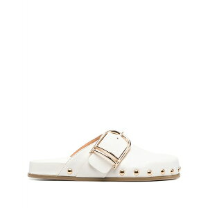 �c�C���Z�b�g ���f�B�[�X �T���_�� �V���[�Y Buckle-fastened leather mules White