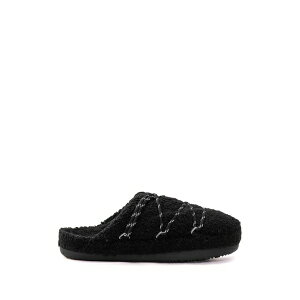 ���[���u�[�c �����Y �T���_�� �V���[�Y Teddy lace-up slippers Black