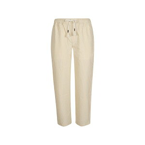 �I�[���o�[ �u���E�� �����Y �J�W���A���p���c �{�g���X Sonoran stripe-pattern drawstring trousers Neutrals