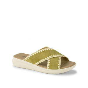 xAgbvX fB[X T_ V[Y Women's Origins Dolinda Slide Slip-On Sandals Kelp Suede
