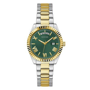 QX fB[X uXbgEoOEANbg ANZT[ Women's Two Tone Stainless Steel Day and Date Bracelet Watch 36mm Two Tone