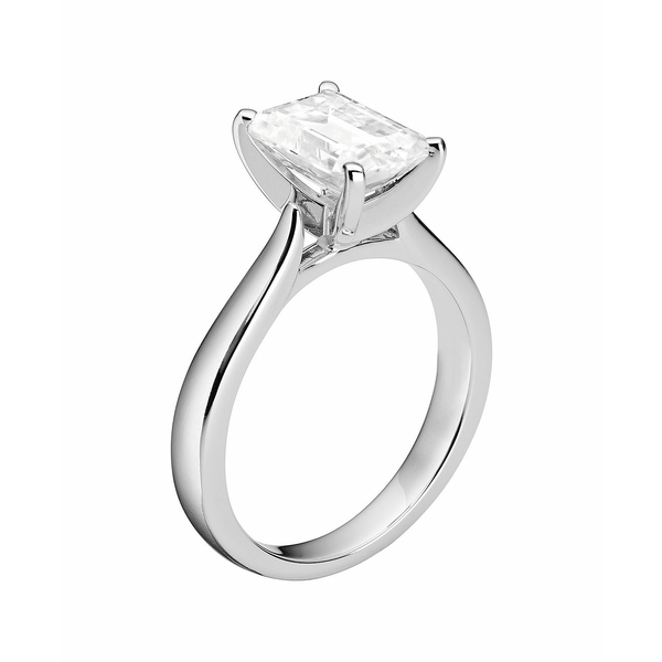 チャールズ アンド コルバード レディース リング アクセサリー Moissanite Emerald Solitaire Ring 2-1 ct. Diamond Equivalent in 14k White Gold White Gold