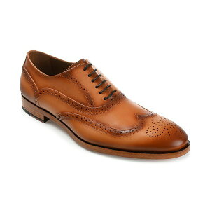 ^tg Y hXV[Y V[Y Men's Beck Handcrafted Brogue Wingtip Leather Dress Shoes Burnt Honey