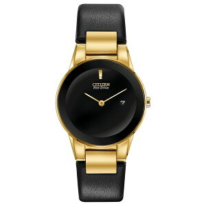 V`Y fB[X rv ANZT[ Eco-Drive Women's Axiom Black Leather Strap Watch 30mm Black