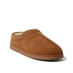 fBAtH[Y Y T_ V[Y Dean Genuine Suede Clog Slipper with Embroidery Chestnut