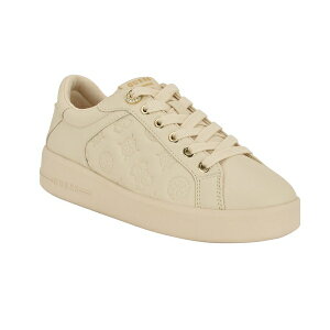 QX fB[X Xj[J[ V[Y Women's Ronii Quattro G Peony Jacquard Lace-Up Sneakers Light Natural Logo