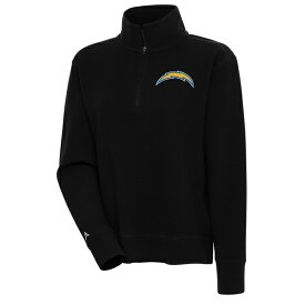 アンティグア レディース ジャケット＆ブルゾン アウター Los Angeles Chargers Antigua Women's Portal QuarterZip Pullover Top Black