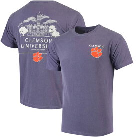 イメージワン メンズ Tシャツ トップス Clemson Tigers Campus Local Comfort Colors TShirt Purple