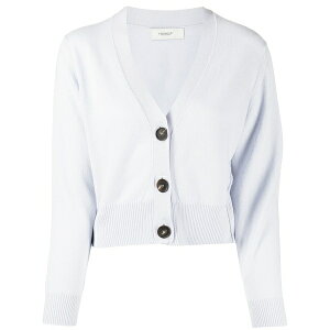 �v�����O�� �I�u �X�R�b�g�����h ���f�B�[�X �J�[�f�B�K�� �A�E�^�[ Cropped button-up cardigan Blue