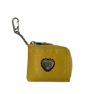 �}�[�W �V���[�E�b�h ���f�B�[�X ���z �A�N�Z�T���[ Heart zipper leather wallet Yellow