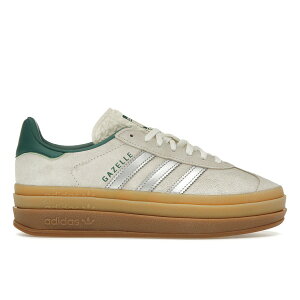 adidas AfB_X fB[X Xj[J[ yadidas Gazelle Bold Off White Collegiate Green (Women's)z TCY US_8(25.0cm) Off White/Silver Metallic/Collegiate Green