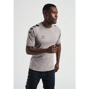�q�������� �����Y �o�X�P�b�g�{�[�� �X�|�[�c XK CORE POLY - Print T-shirt - grey melange