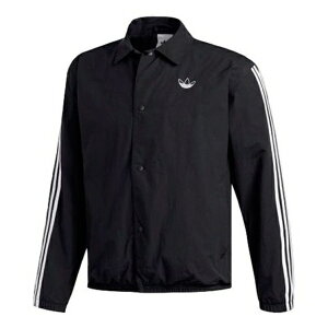 adidas AfB_X Y Xj[J[ yadidas originals Trefoil Shirt Button baseball uniform Jacket Black ED5516z TCY US_M_S