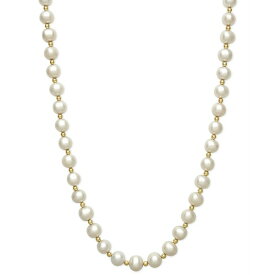 ベル ドゥ メール レディース ネックレス・チョーカー・ペンダントトップ アクセサリー Cultured Freshwater Pearl (7-1/2mm) and Bead Necklace in 14k Gold No Color