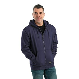 バーン メンズ パーカー・スウェットシャツ アウター Men's Tall Heritage Thermal-Lined Full-Zip Hooded Sweatshirt Navy
