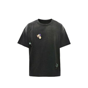 �W�o���V�[ �����Y T�V���c �g�b�v�X Washed-effect appliqu�� t-shirt Grey