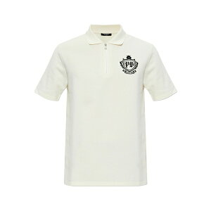 �o���}�� �����Y �|���V���c �g�b�v�X College emblem short-sleeve polo shirt Neutrals