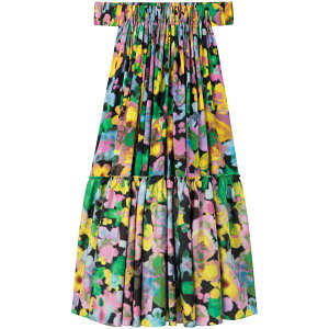 �G�[�[�b�g �t�@�N�g���[ ���f�B�[�X �����s�[�X �g�b�v�X X lutz huelle gaia floral-print off-shoulder midi dress Pink