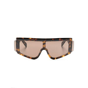 ���g���X�[�p�[�t���[�`���[ ���f�B�[�X �T���O���X���A�C�E�F�A �A�N�Z�T���[ Zed burnt geometric-frame sunglasses Brown