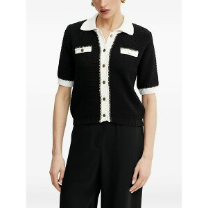 ���[�K�����[�� ���f�B�[�X �J�[�f�B�K�� �A�E�^�[ Button collared cardigan Black