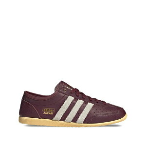 �A�f�B�_�X �����Y �X�j�[�J�[ �V���[�Y Japan decon three-stripe leather sneakers Red