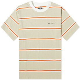 エドウィン メンズ Tシャツ トップス Edwin Quarter Stripe T-Shirt Neutrals