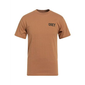 【送料無料】 オベイ メンズ Tシャツ トップス T-shirts Camel