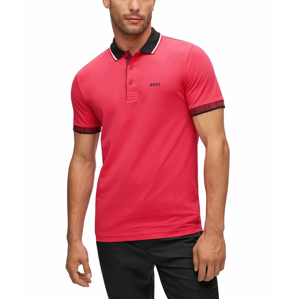 ブランド品専門の SALE 64%OFF ヒューゴボス メンズ トップス ポロシャツ Bright Pink Men's Slim-Fit Polo Shirt juridictv.ro juridictv.ro