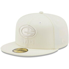 ニューエラ メンズ 帽子 アクセサリー Green Bay Packers New Era Color Pack 59FIFTY Fitted Hat Cream