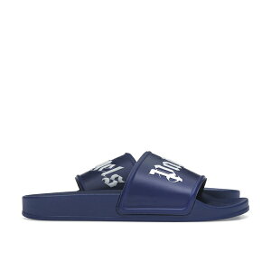 Palm Angels �p�[���E�G���W�F���X �����Y �X�j�[�J�[ �yPalm Angels Pool Slides Dark Blue White SS23�z �T�C�Y US_6(24.0cm) Dark Blue/White