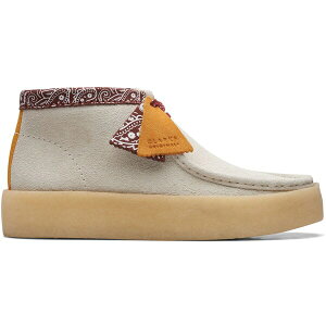 Clarks N[NX Y Xj[J[ yClarks Originals Wallabee Cup Boot White Interestz TCY US_7(25.0cm) White Interest/Brown