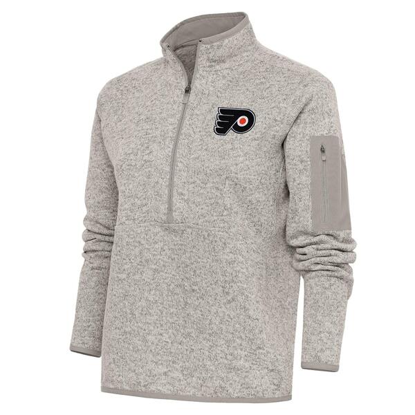 アンティグア レディース パーカー・スウェットシャツ アウター Philadelphia Flyers Antigua Women´s Team Logo Fortune QuarterZip Jacket Oatmealのサムネイル