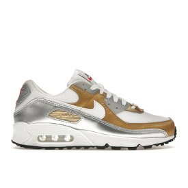 Nike ナイキ レディース スニーカー 【Nike Air Max 90 SE】 サイズ US_5.5W(22.5cm) White Metallic Gold (Women's)