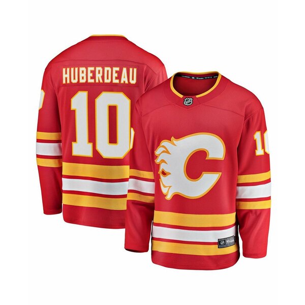 ファナティクス メンズ パーカー・スウェットシャツ アウター Men's Branded Jonathan Huberdeau Red Calgary Flames Home Breakaway Player Jersey Red