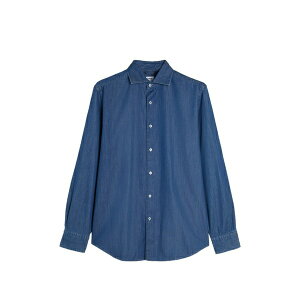 �A�X�y�W �����Y �V���c �g�b�v�X Vic buttoned shirt Blue